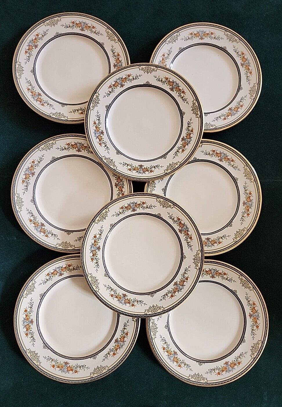 MINTON STANWOOD (10-5/8\'\')DINNER PLATES MADE IN ENGLAND SET OF 8