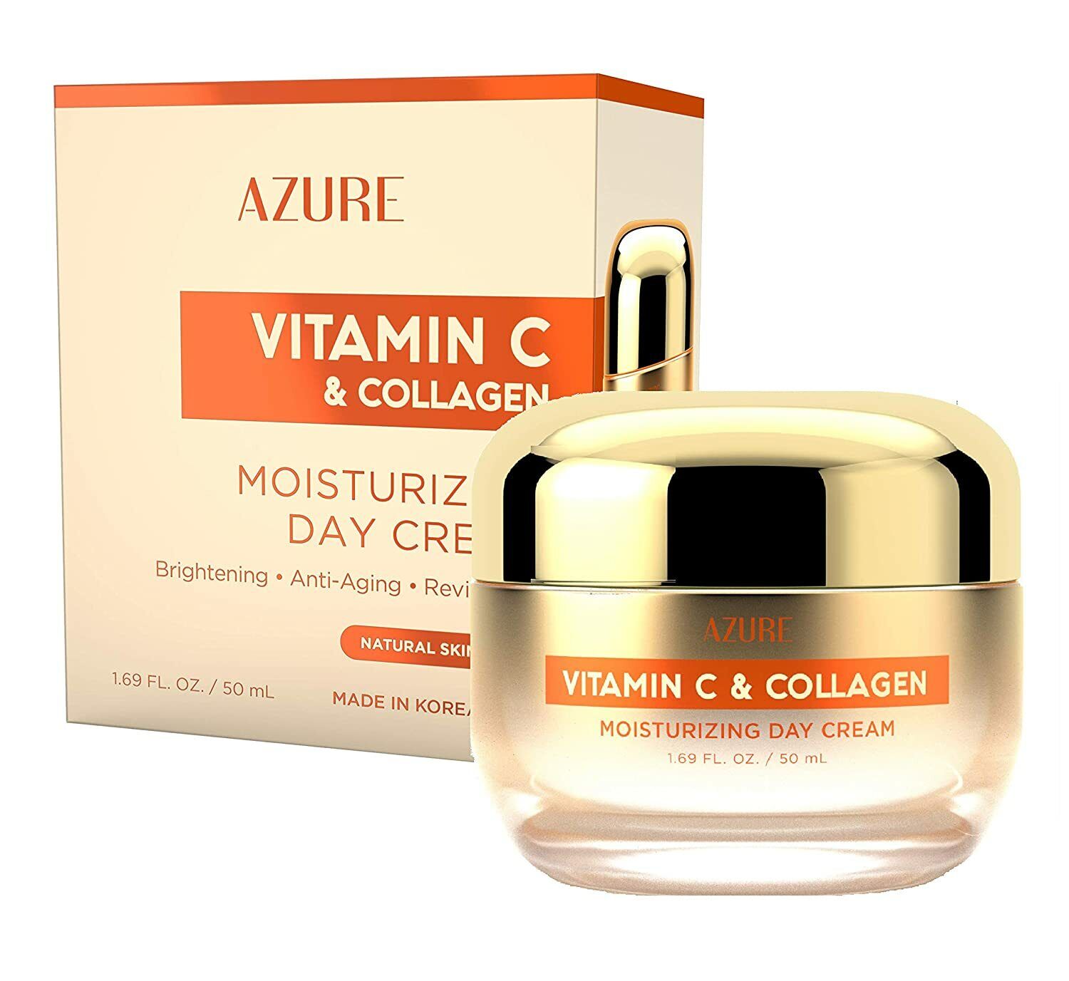 AZURE Vitamin C & Collagen MOISTURIZING DAY CREAM 50ML No Wrinkles