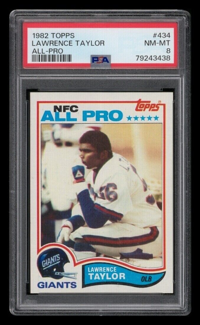 1982 Topps #434 LAWRENCE TAYLOR RC Rookie All-Pro PSA 8 NM-MT HIGH END