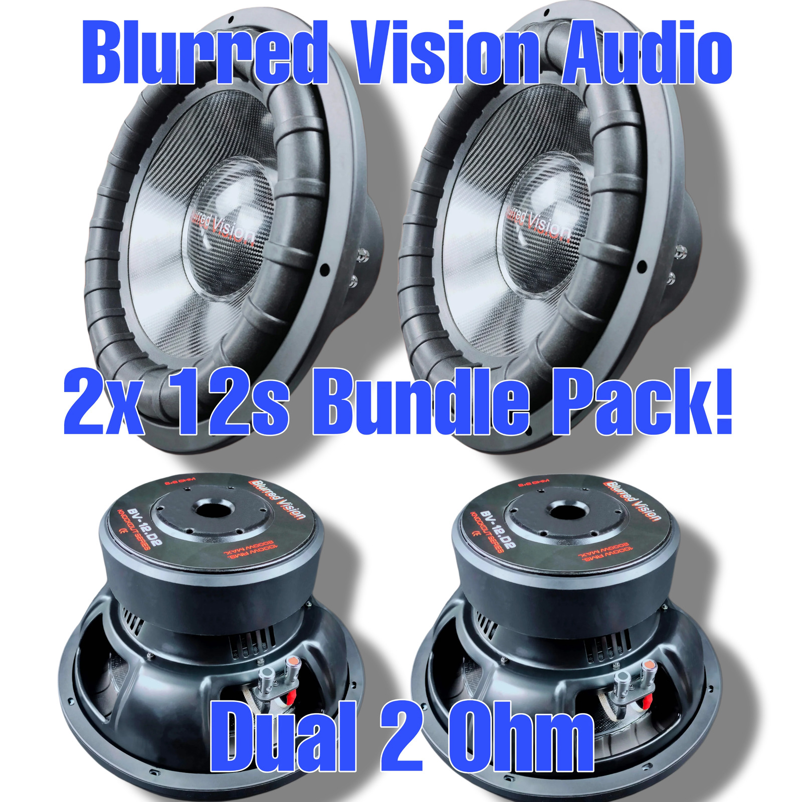 2*Blurred Vision Audio 2x 12s COMBO PACK Knockout Sereis D2 Bundle Pack