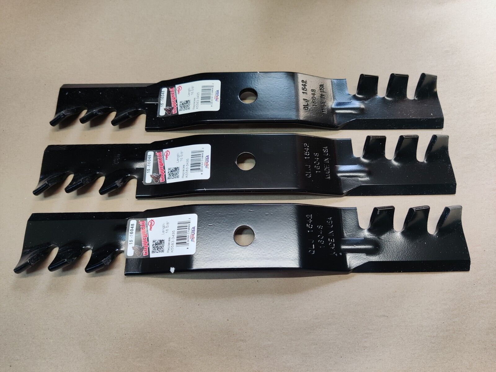 New 3 Pack Mulching Blades fits Kubota ZG123S ZG124E ZG20 Z122E 48\