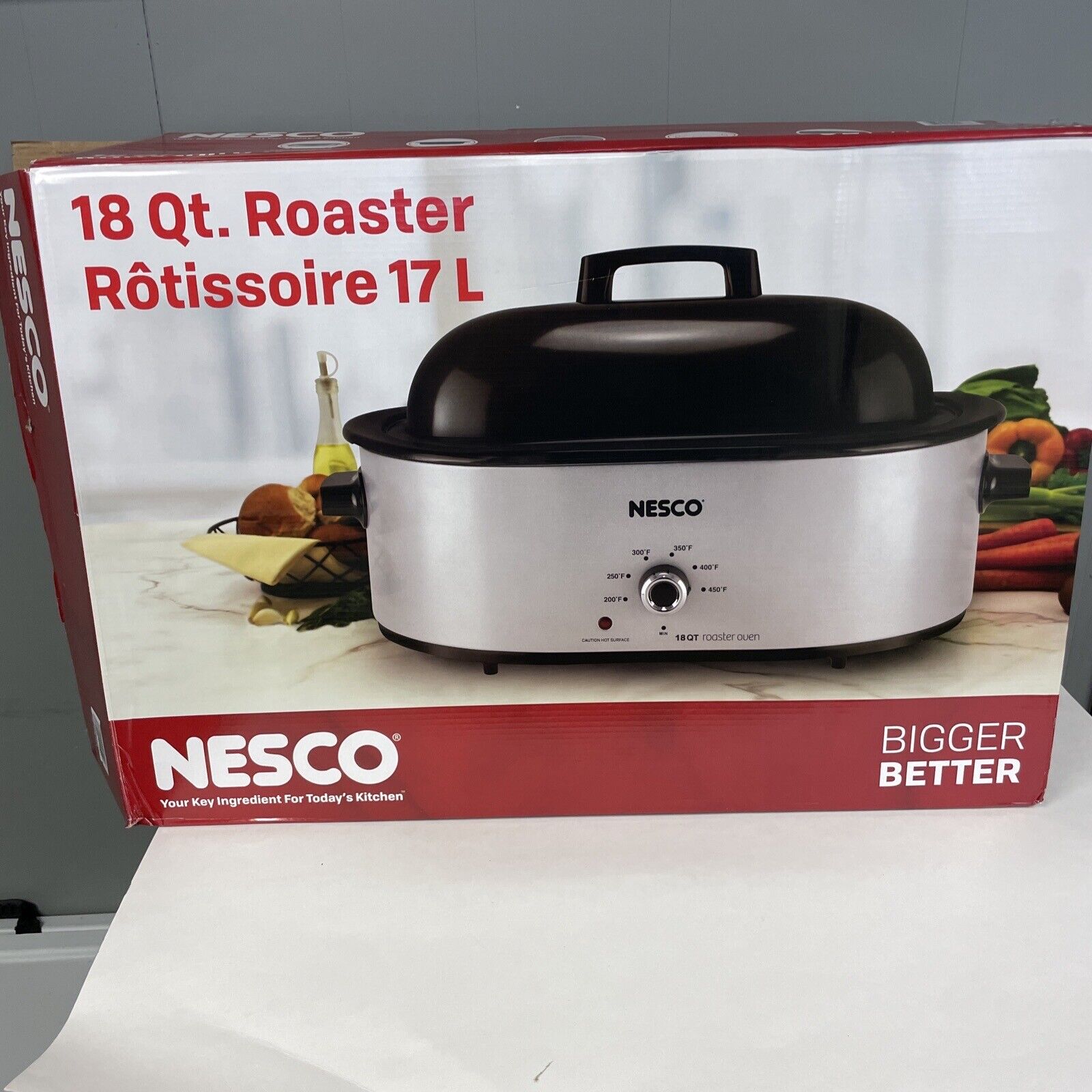 Nesco Silver Stainless Steel 18 qt Electric Roaster 17.5\