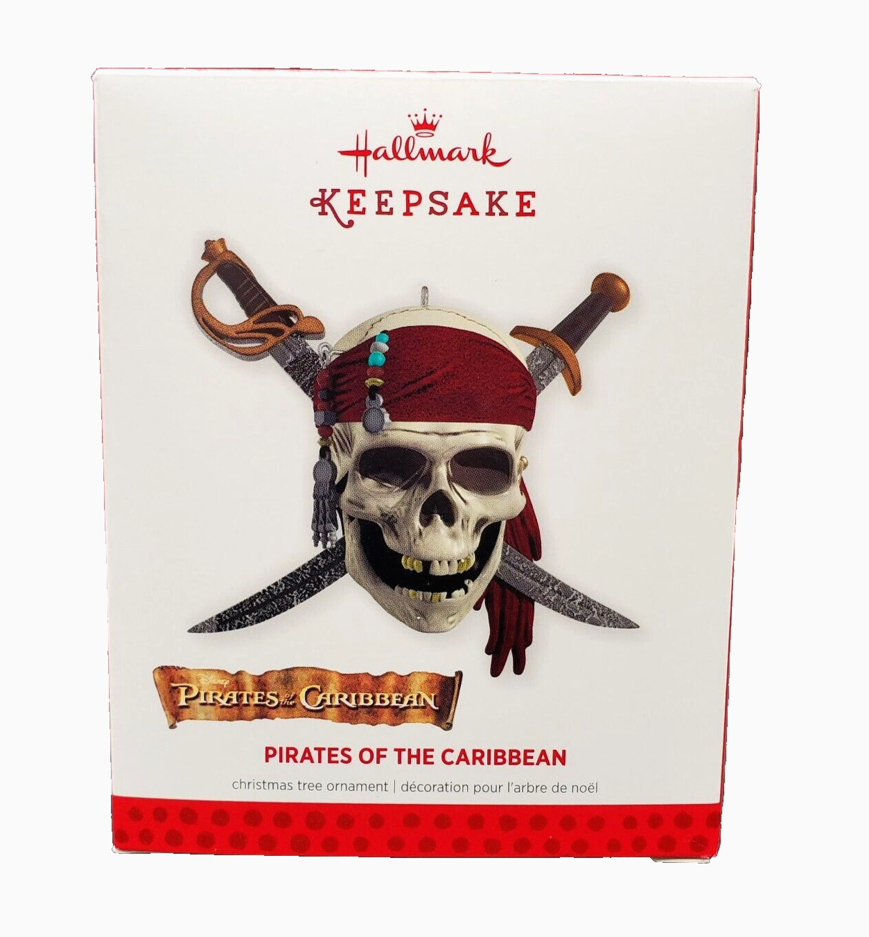 2013 Hallmark Pirates of the Caribbean Skull Ornament Musical He’s A Pirate LOOK
