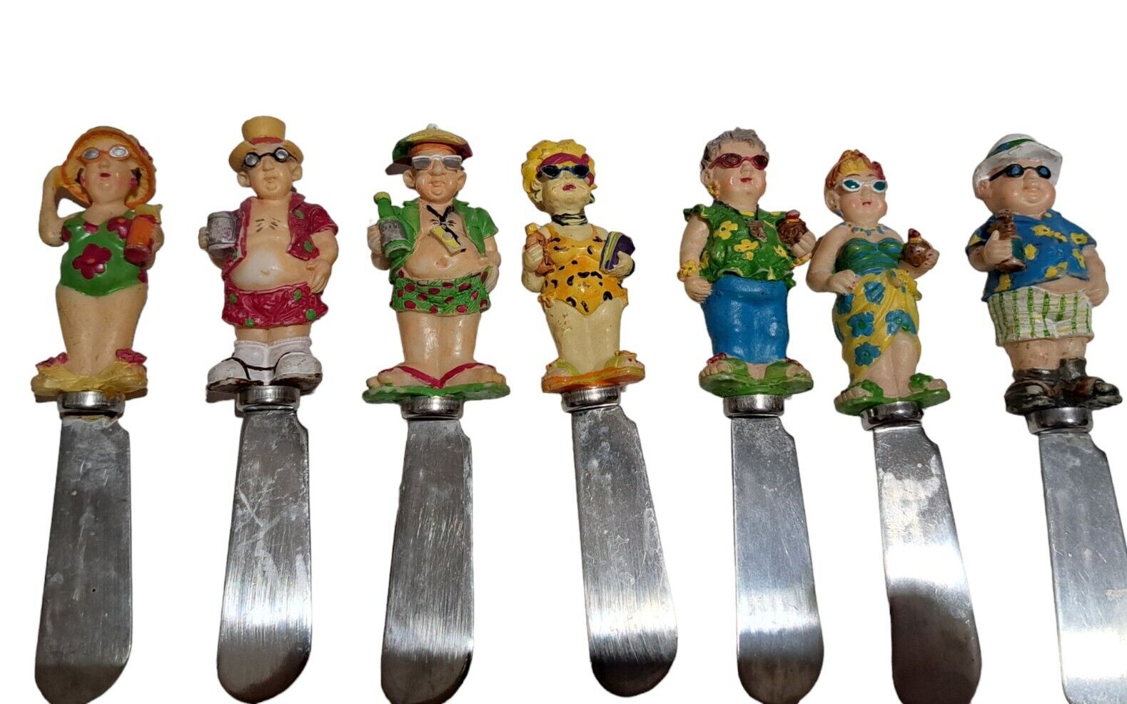 Set Of 7 Kiss The Cook Boston Warehouse Spreaders Butter Knives 5\