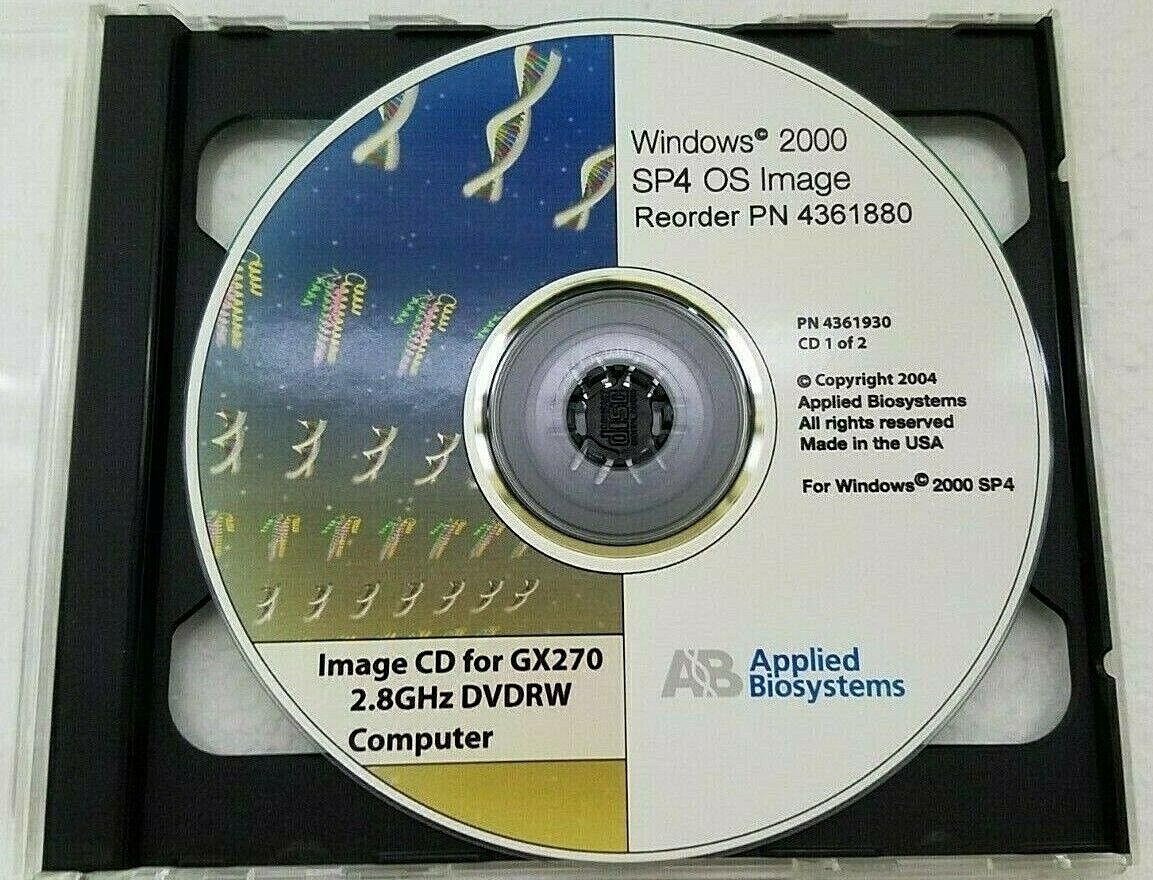 Applied Biosystems 4361880 Image CD for GX270 P/N 4361930 SP4 OS (CD 1&2)