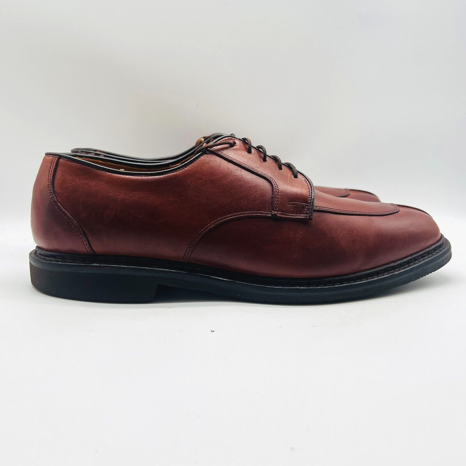 Allen Edmonds Shoes Mens 12 Brown Leather Walton Split Toe Oxfords Derby