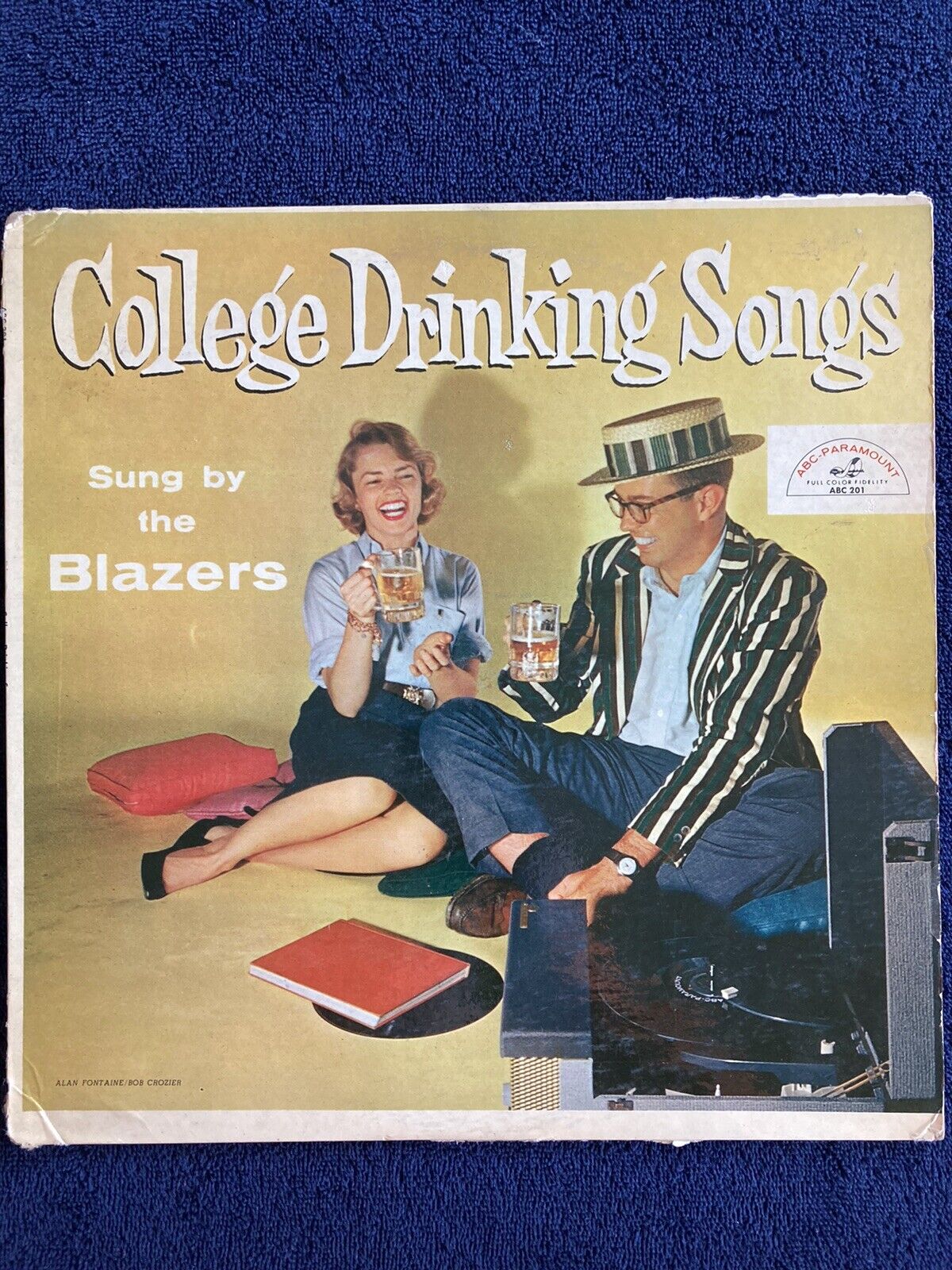 COLLEGE DRINKING SONGS~ The Blazers. 1957  Vinyl LP. Excellent Copy  Fast Ship