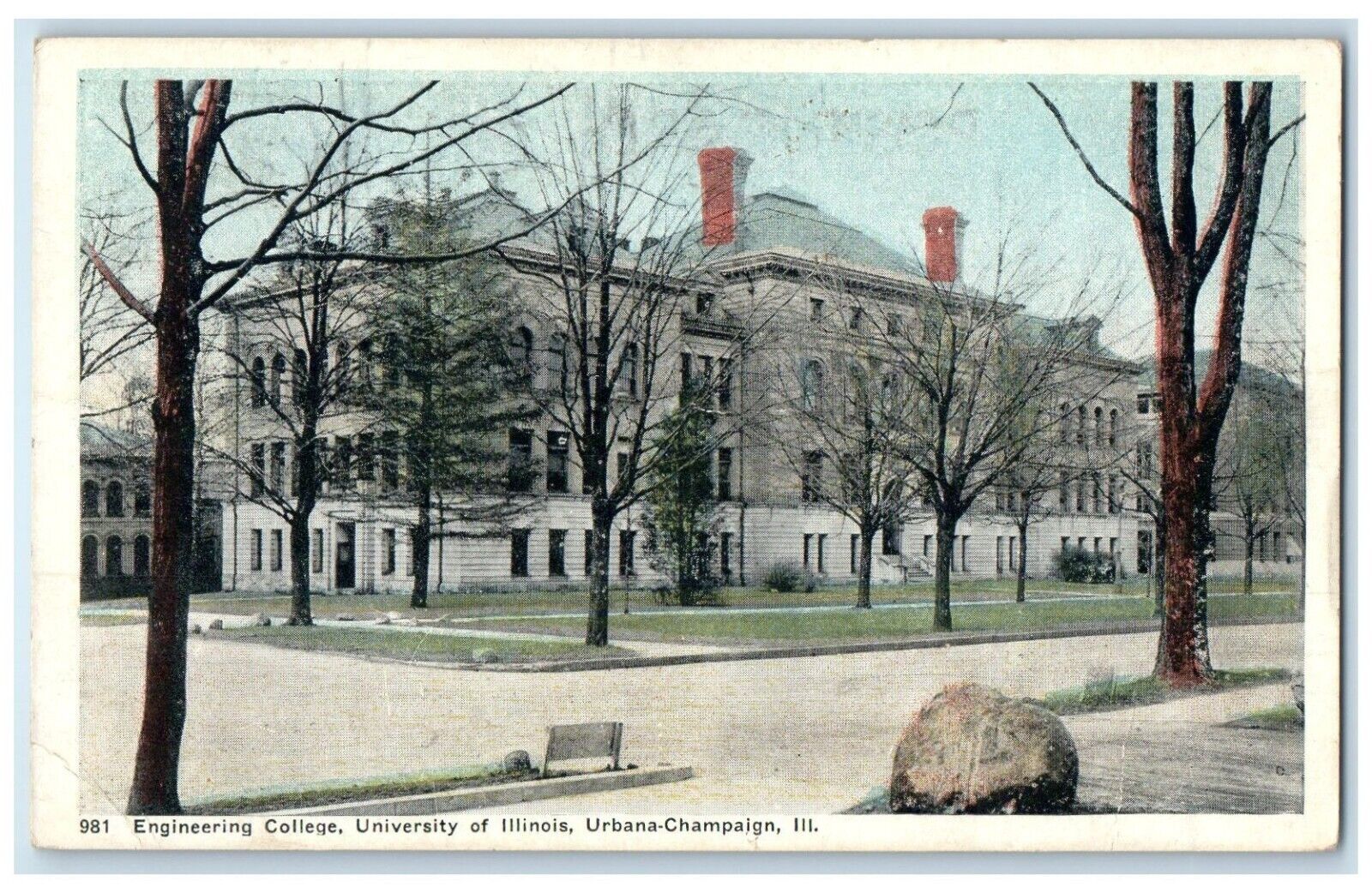 c1930\'s Engineering College University Of Illinois Urbana Champaign IL Postcard