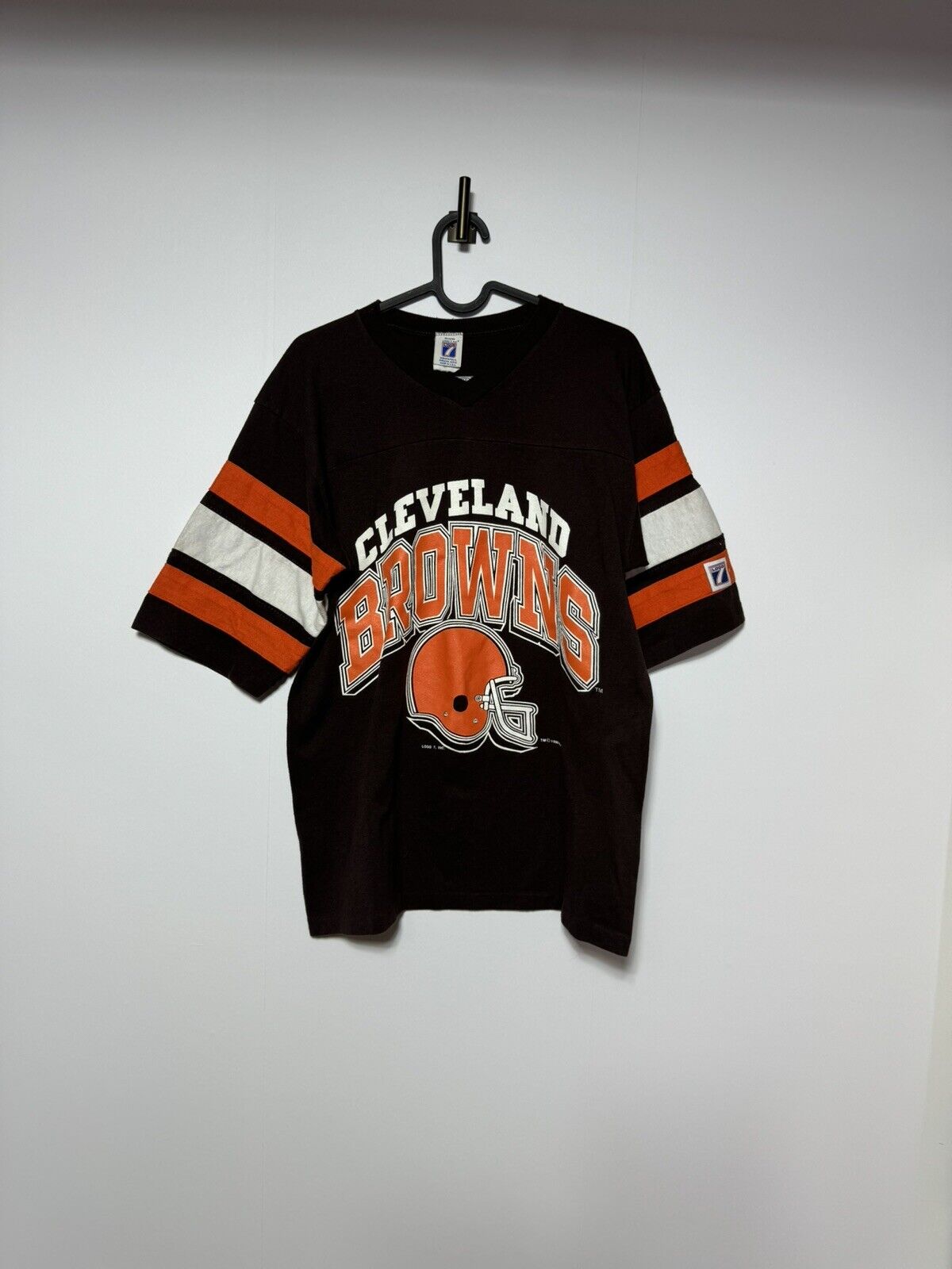 Vintage Logo 7 Cleveland Browns Single Stitch Shirt Size Medium Made in USA