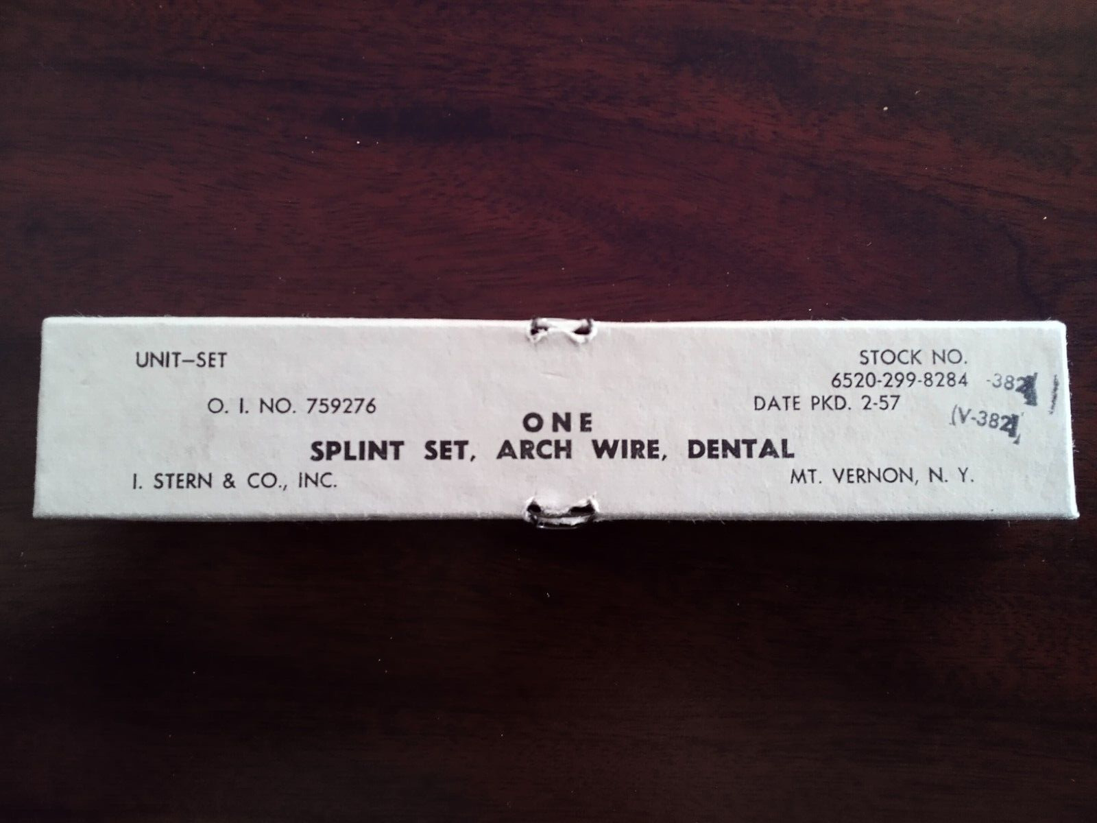 Vintage Dental Splint Set Arch Wire - Feb 1957