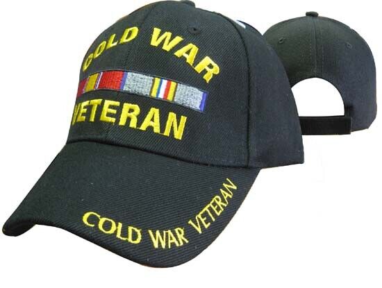 New Black US Military Cold War Veteran Hat Baseball Ball Cap Army Navy USMC
