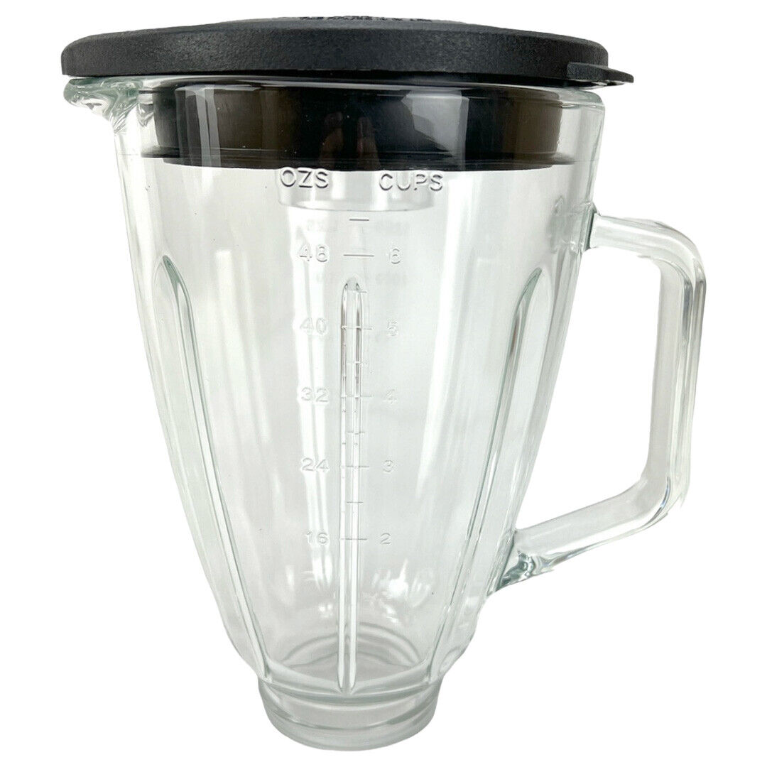 6-Cup 48 oz Round Glass Blender Jar and Lid 3310-656 for Hamilton Beach Blenders