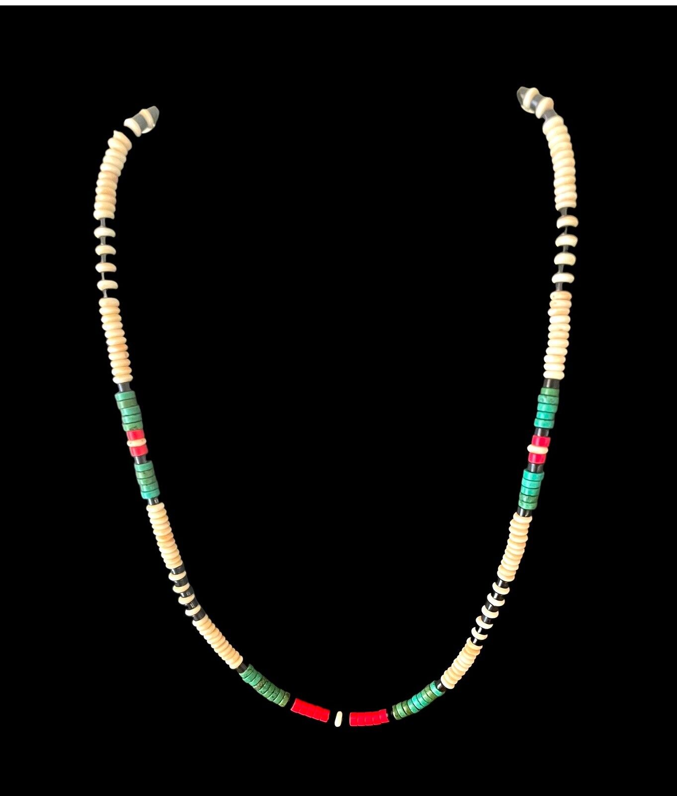 Native American Buffalo Bone Heishi Necklace