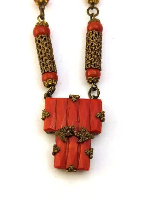 Vintage Czech Glass Necklace, 1930\'s, Antique Jewelry