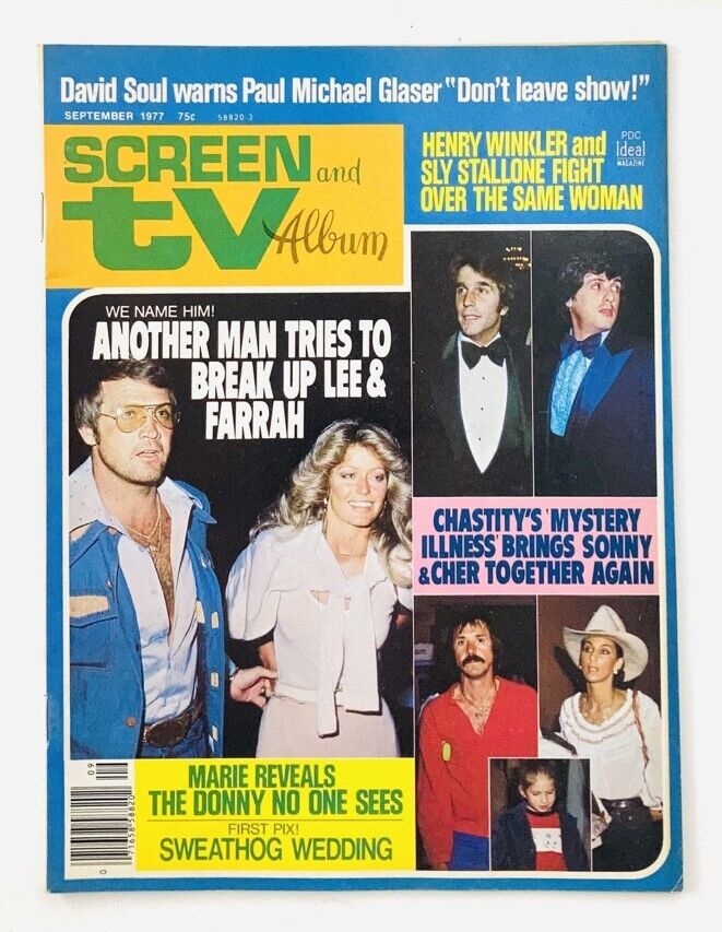 VTG Screen and TV Album Magazine September 1977 Farrah Fawcett No Label VG