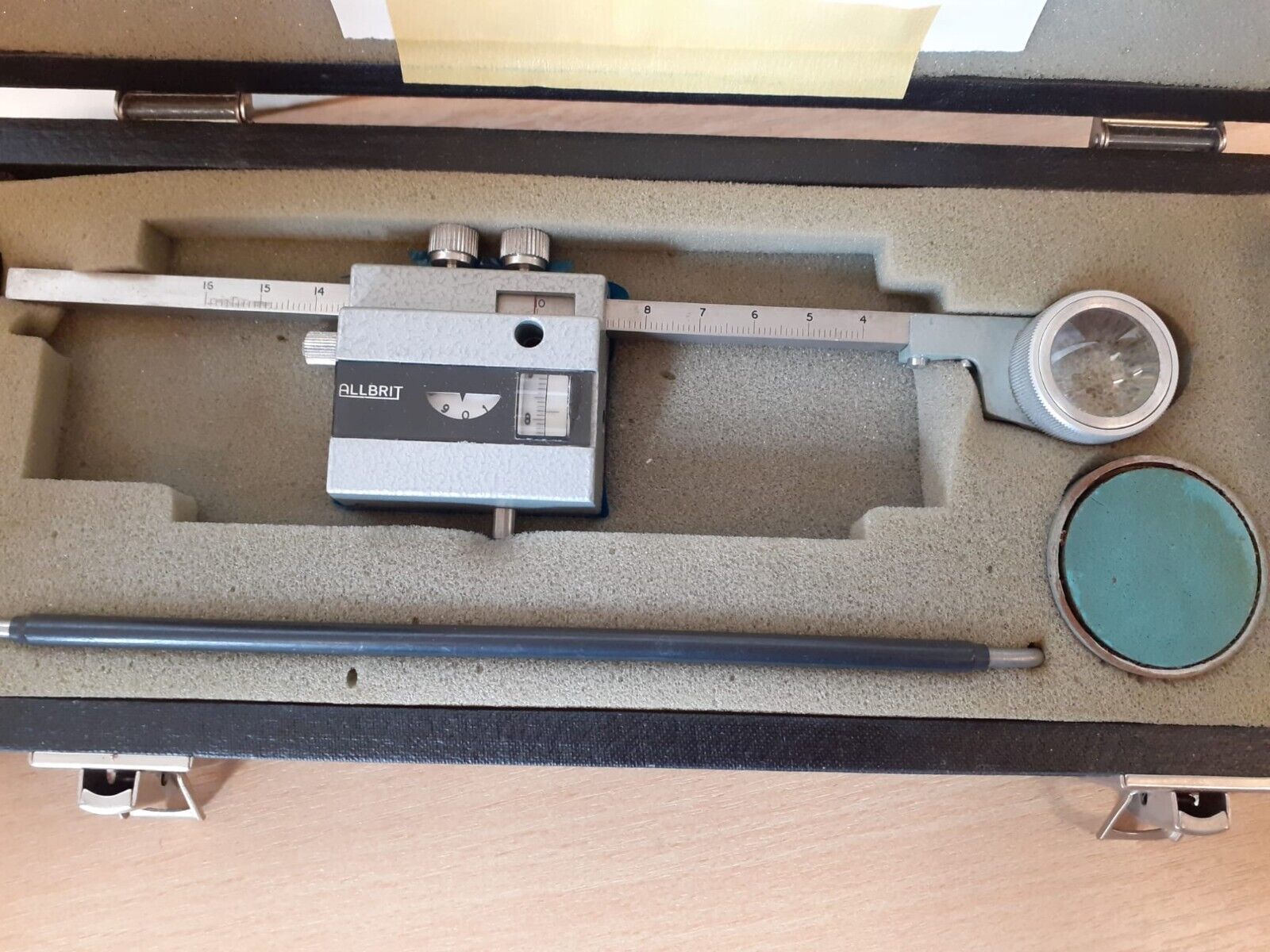 Allbrit Vintage Planimeter with magnifying tracer in Case