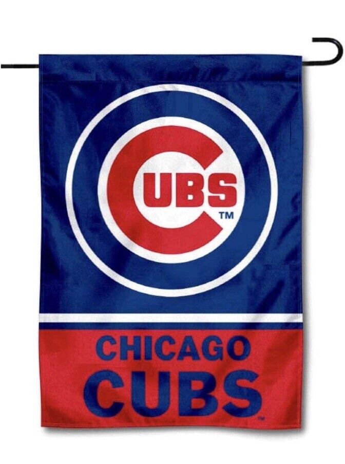 MLB Chicago Cubs Garden Flag Double Sided Cubs Premium Yard Flag.