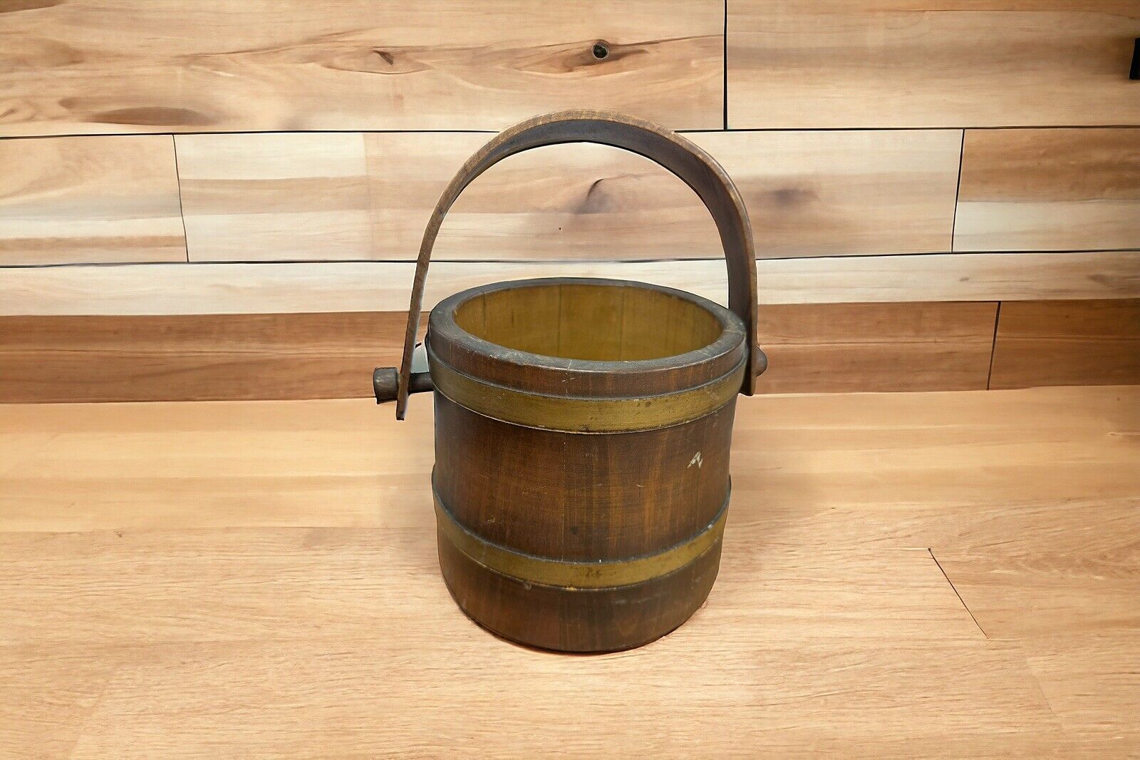 Vintage wooden bucket