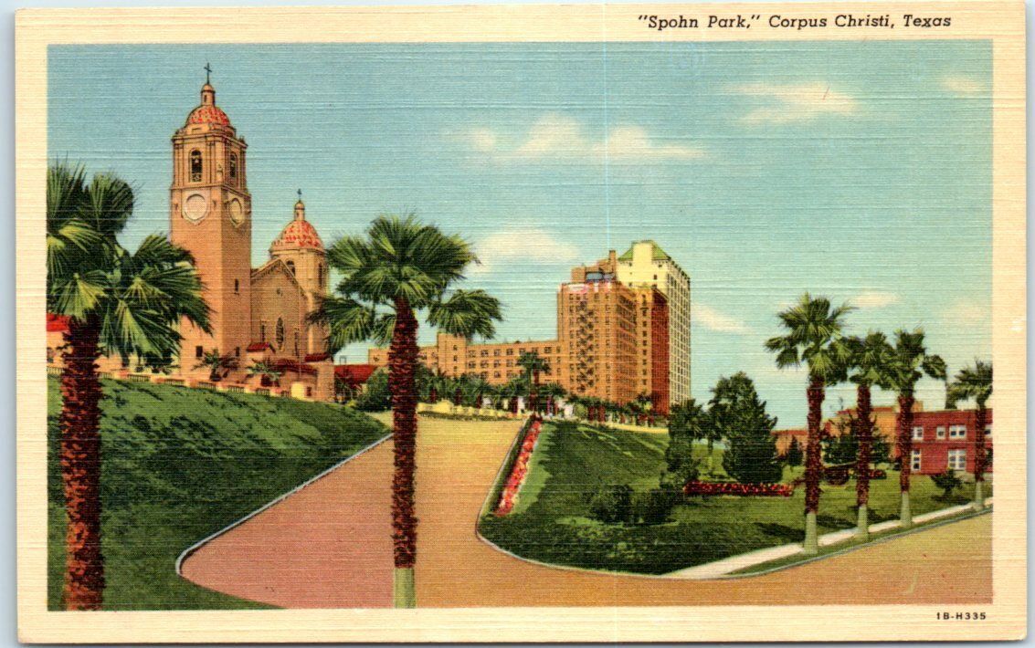Postcard - Spohn Park - Corpus Christi, Texas