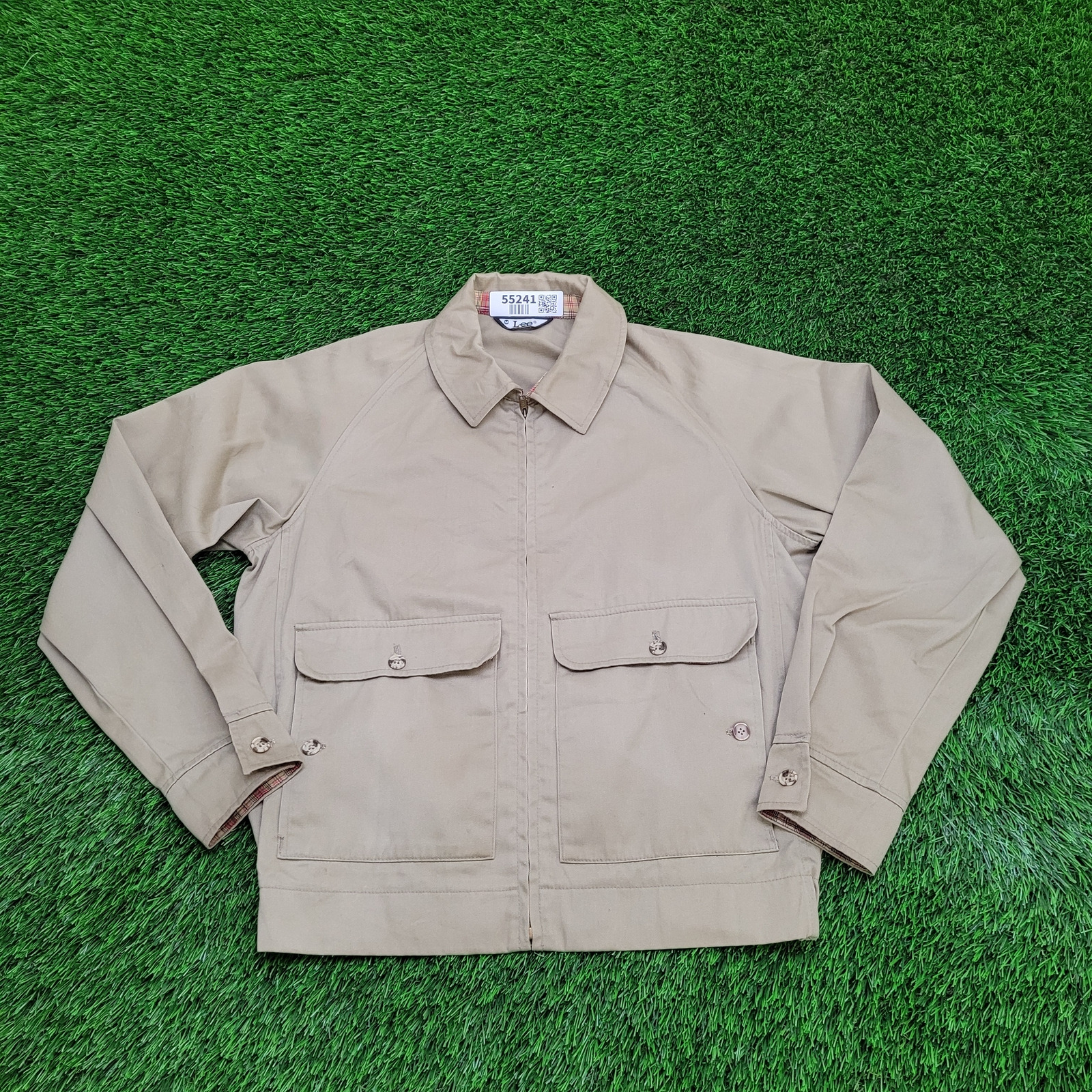 Vintage 70s LEE Safari Harrington Jacket M-Short 22x25 Hazelnut-Beige TALON USA