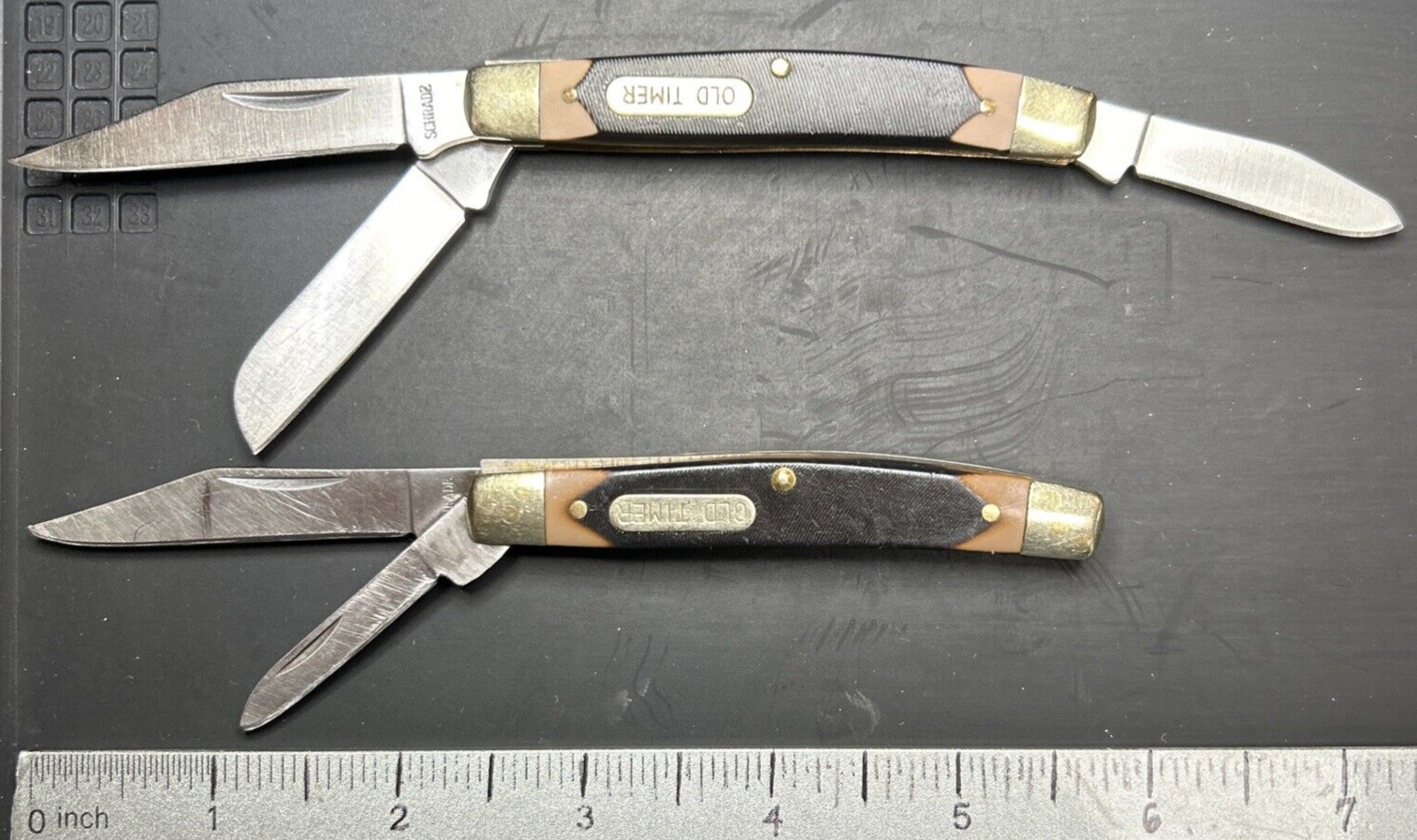 Old Timer Schrade 33OT & 34OT Pocketknives Great USED Lot Of 2