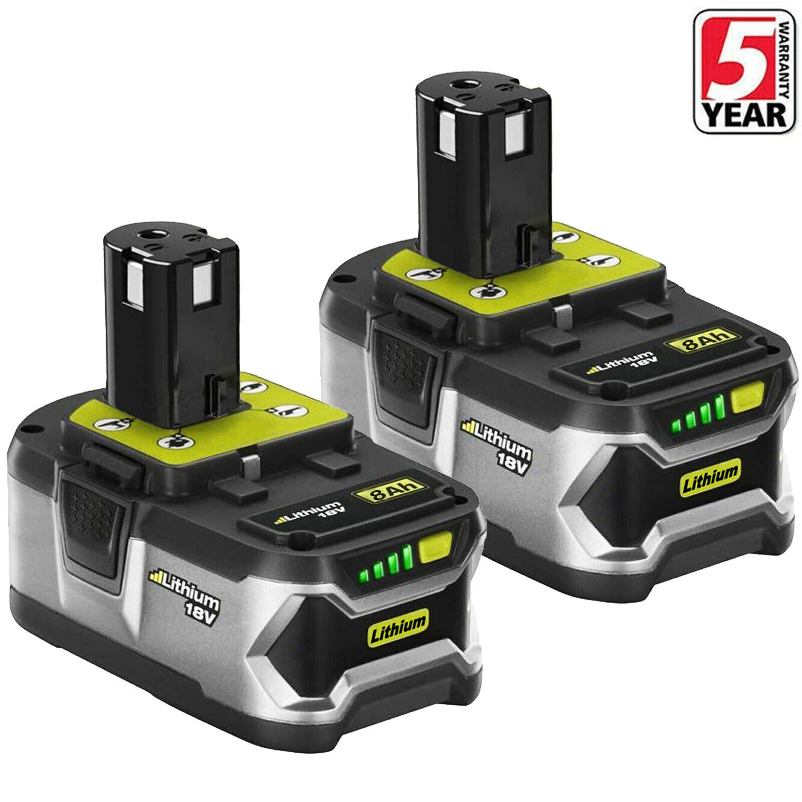 2PACK 18V 8.0Ah For RYOBI P108 One + Plus High Capacity Battery Lithium-Ion New