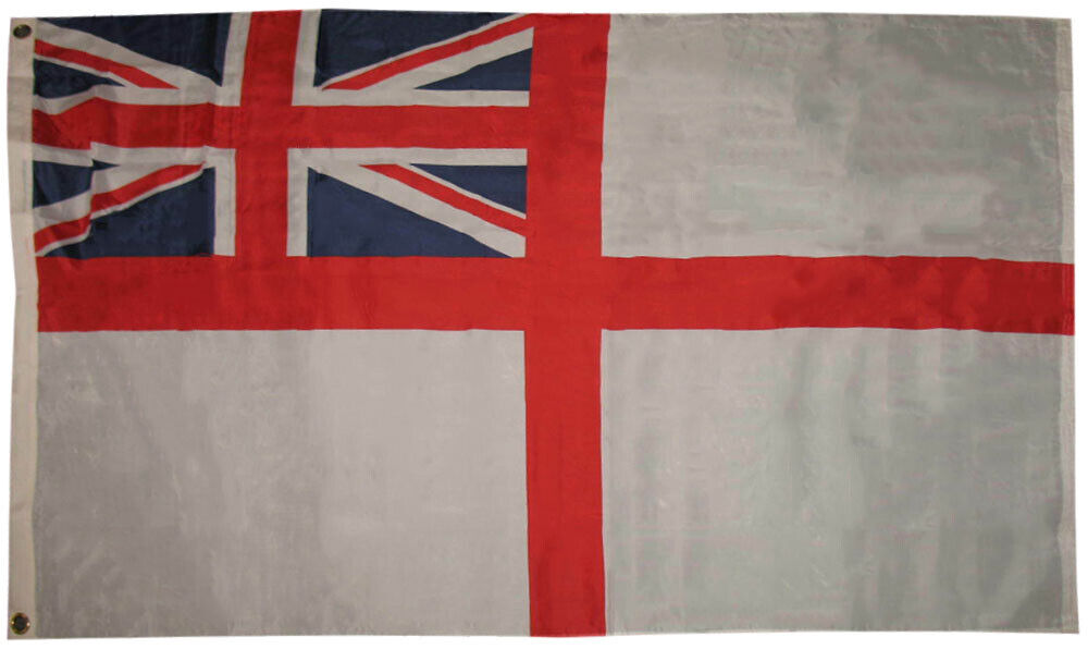 3x5 UK British Historical Naval Navy Ensign White Squadron Flag Banner 100D
