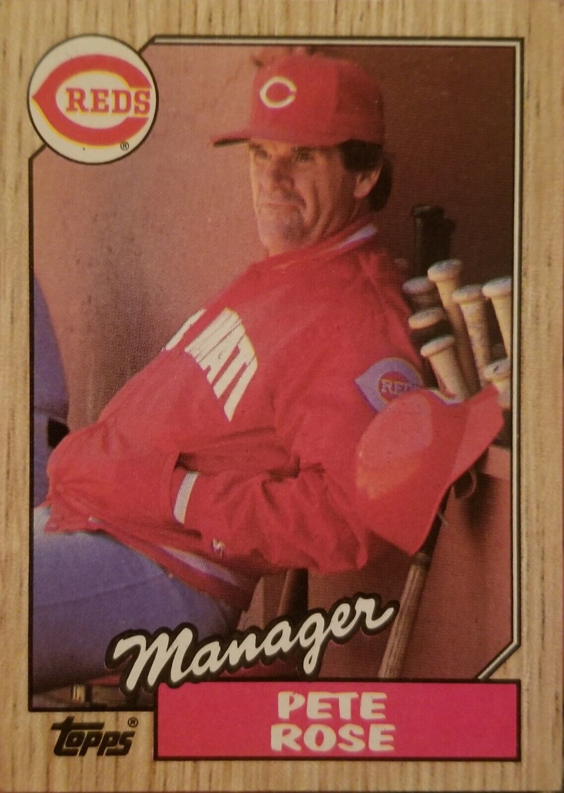 1987 Topps #393 Pete Rose Manager Rare Error Card 