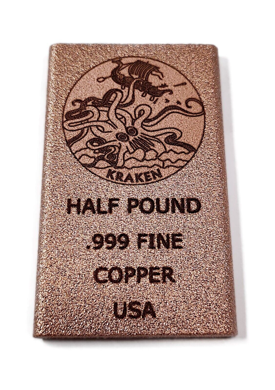 1/2 Pound Copper Bar - Kraken