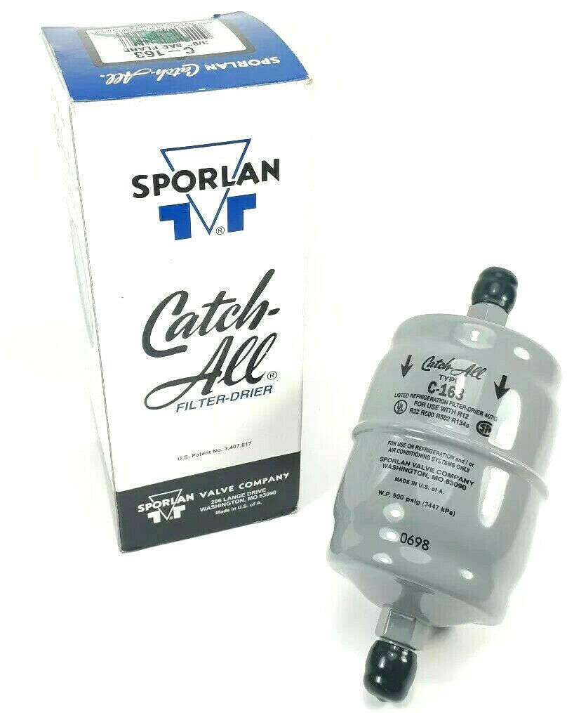 Sporlan C-163  Catch All Filter Drier 3/8 in SAE Flare NEW OLD STOCK