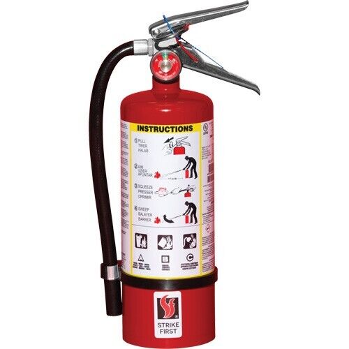 🎯 NEW 5 lb ABC  Fire Extinguisher with Wall Bracket and 2024 Cert. Tag.