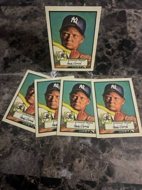 🎩5 CARDS OF RARE 2024 DONALD TRUMP 1952 Custom President Baseball Card🎩