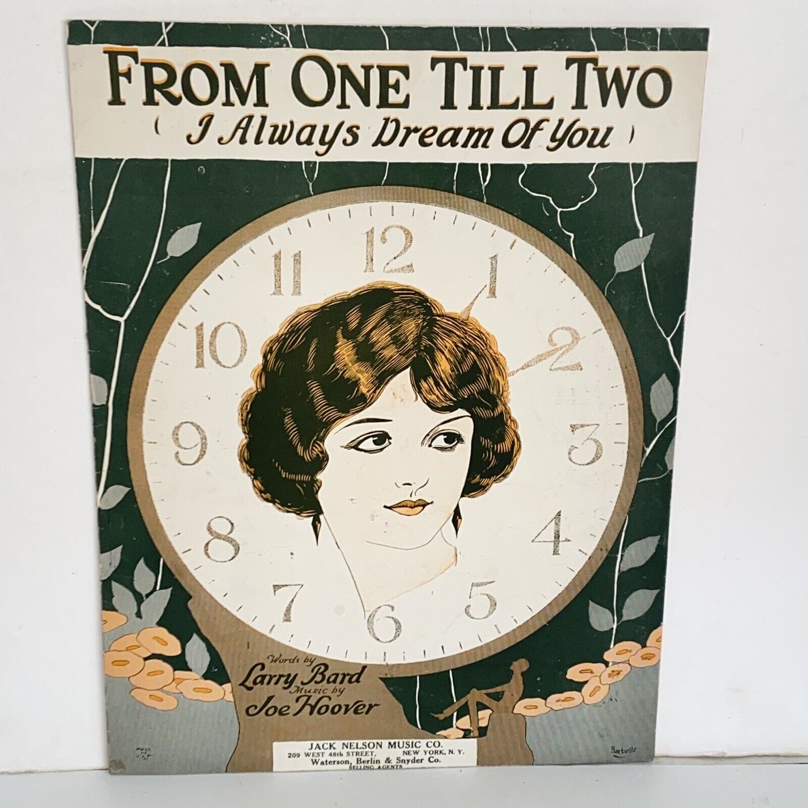 Antique 1924 From One Till Two (I Always Dream Of You) Sheet Music