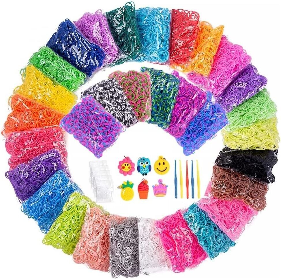 15000+ Loom Rubber Band Refill Kit in 31 Colors Bracelet Making Kit for Kids NEW
