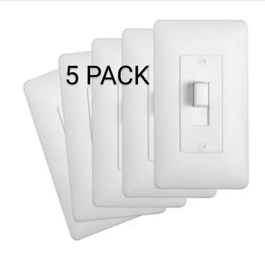5 PACK TAYMAC MASQUE 1-Gang  Decorator Wall Plate Toggle switch Cover   MW5070W