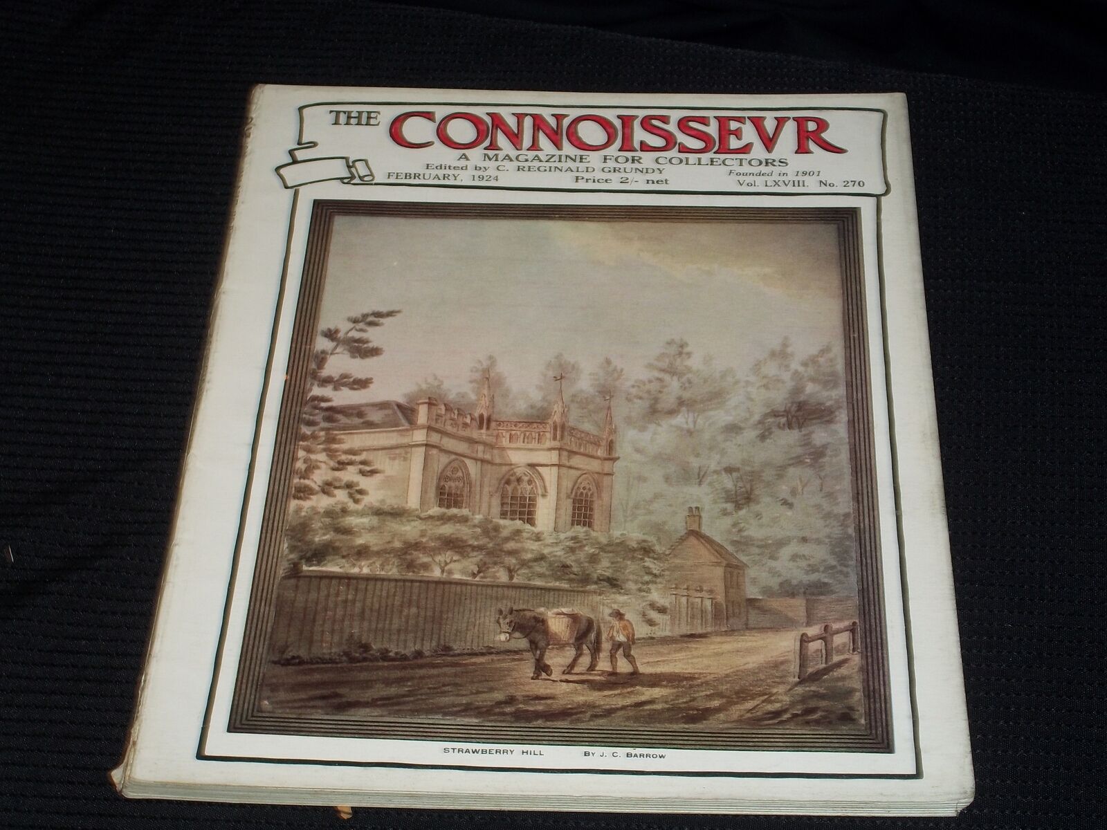 1924 FEBRUARY THE CONNOISSEUR MAGAZINE - STRAWBERRY HILL FRONT COVER - E 5502