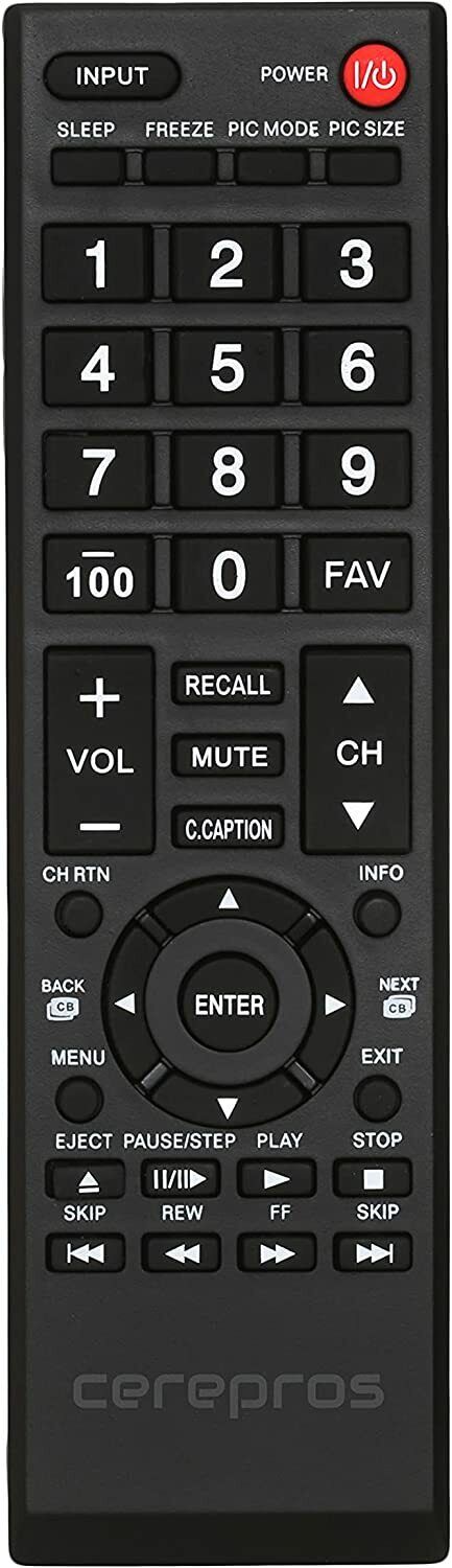 Universal Replacement TV Remote for Toshiba TVs