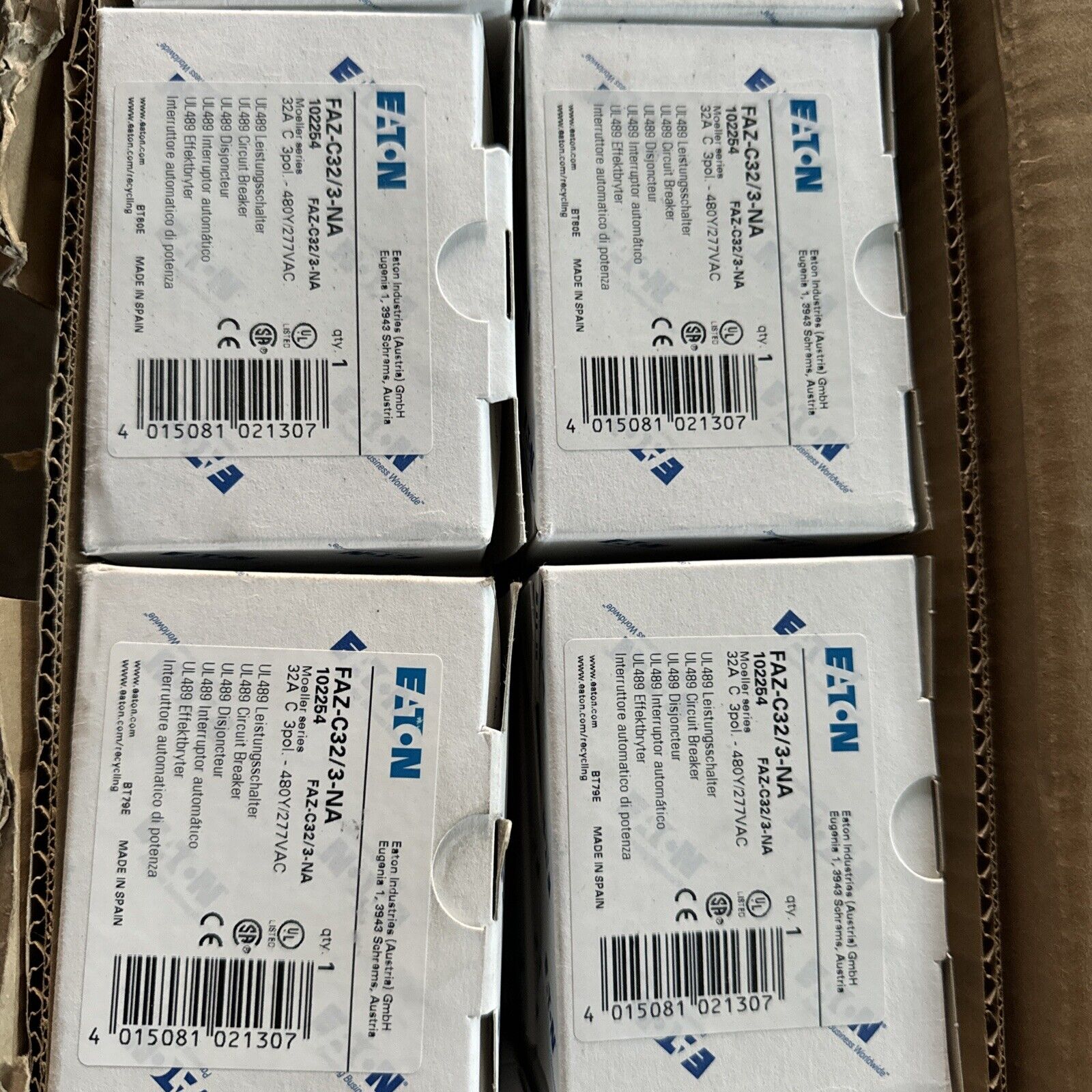 EATON CORPORATION FAZ-C32/3-NA / FAZC323NA (NEW IN BOX) QTY 450 Available