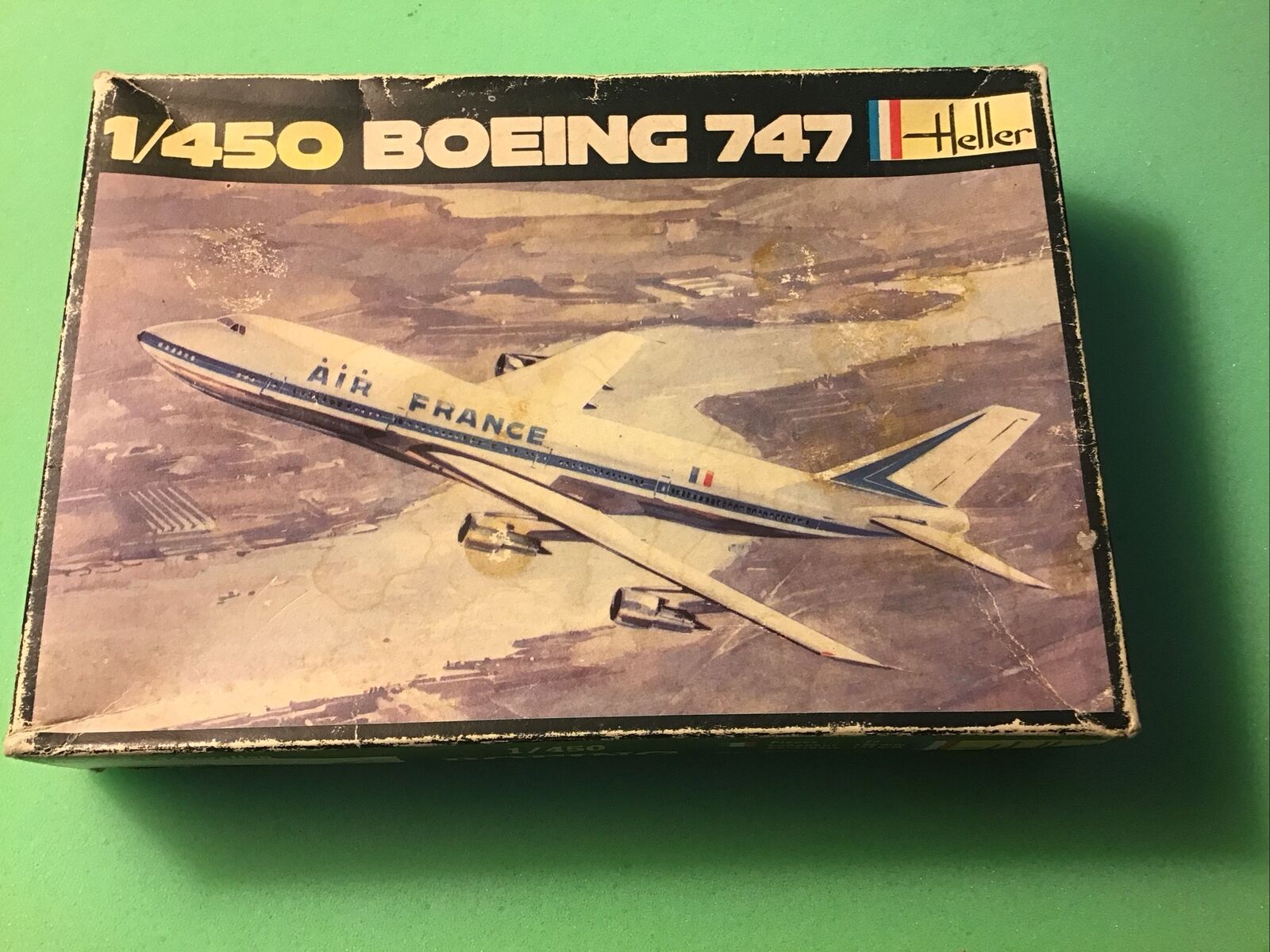 Vintage Heller Cadet Boeing Air France 747 1/450 Scale Model Kit (No. 037)