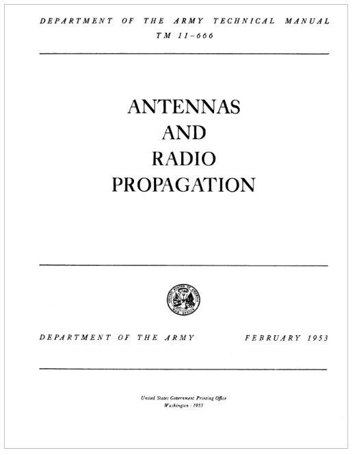 1953 U.S. Army Antennas and Radio Propagation Technical Manual TM 11-666 on USB