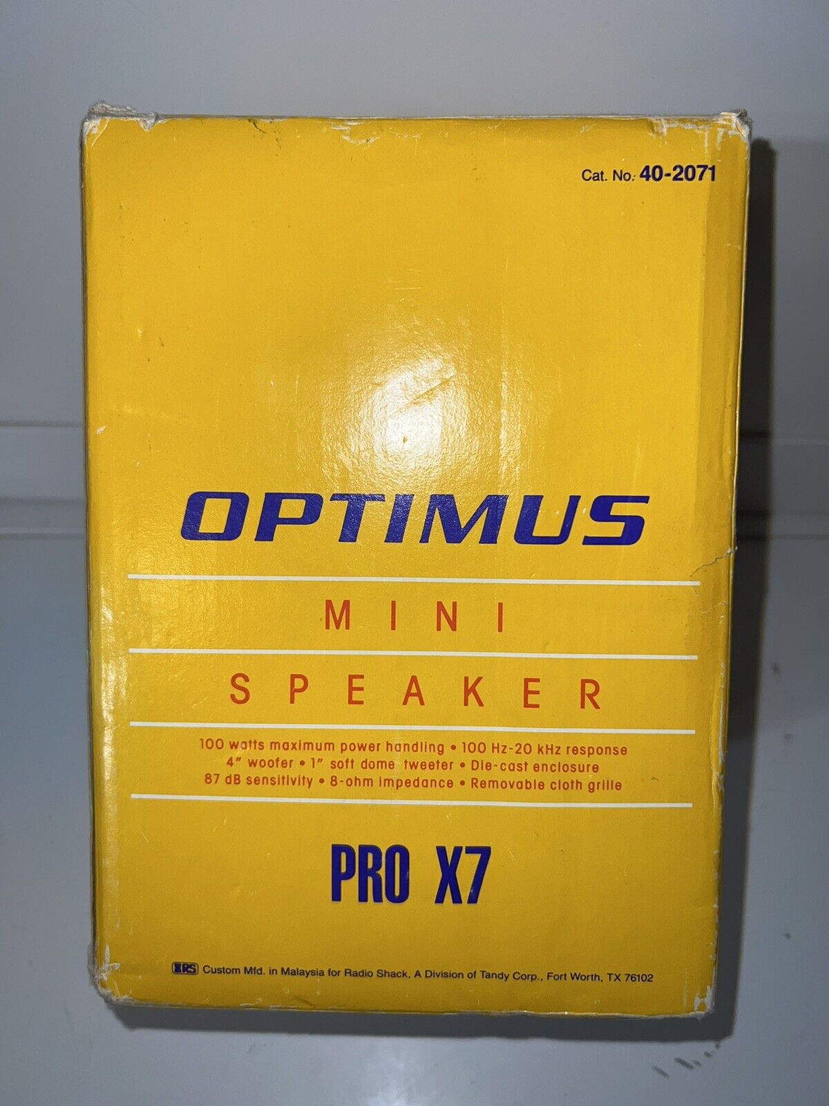 OPTIMUS PRO X7 4” 2-Way Metal Cabinet Single Speaker - Black