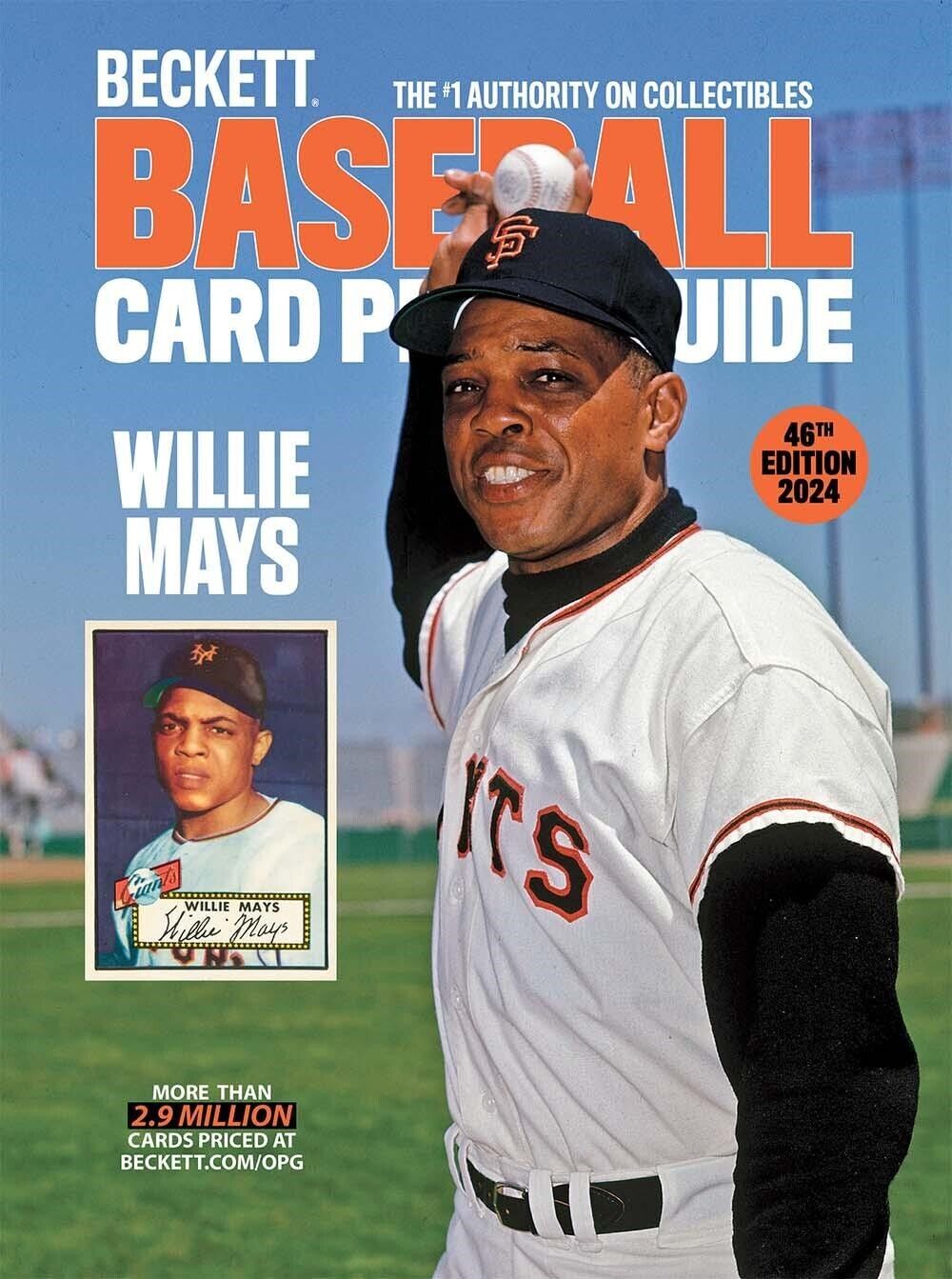 New 2024 Beckett Baseball Card Price Guide Catalog 46th Edition W WILLIE MAYS