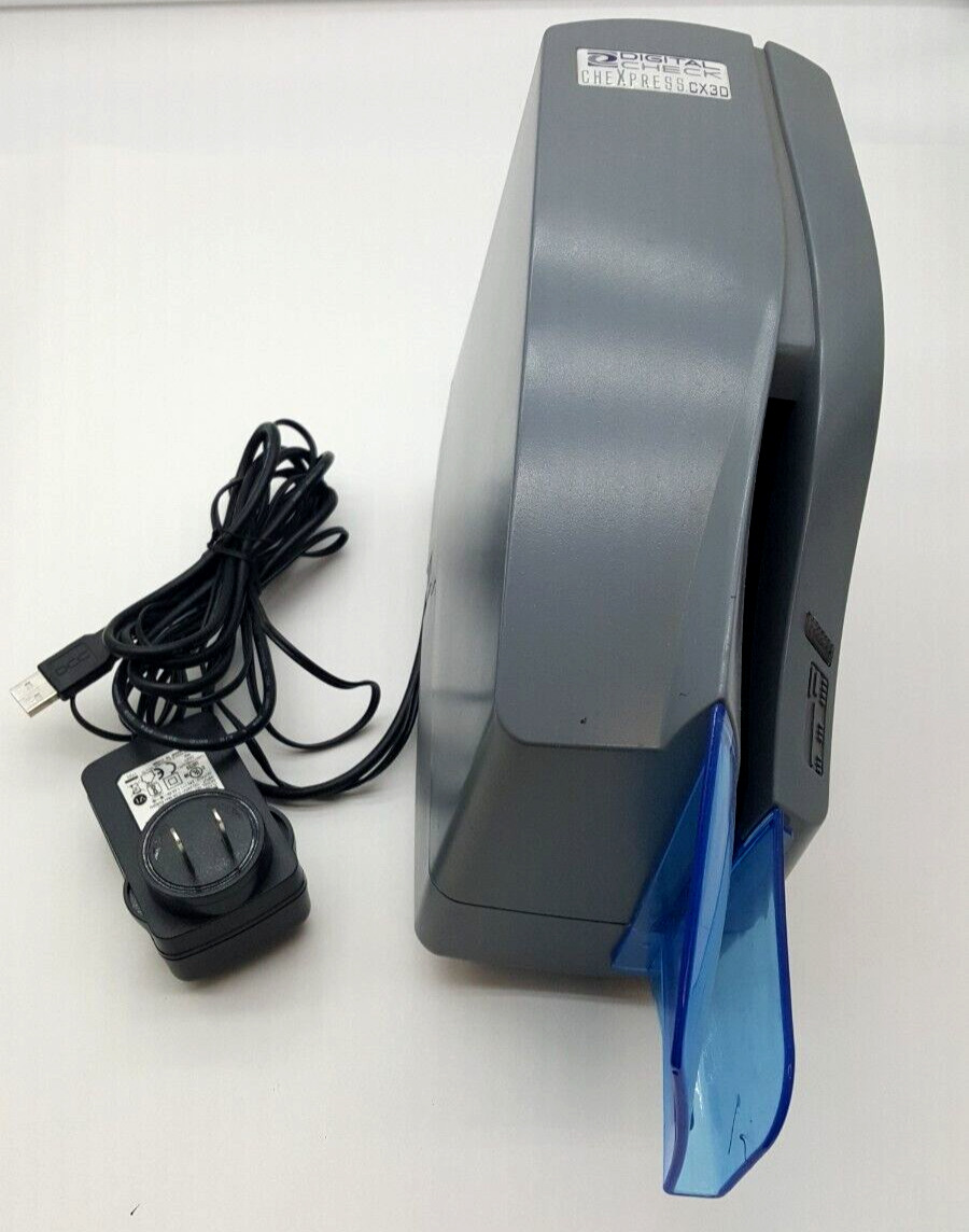 Digital Check CheXpress 30 CX30 InkJet Check Scanner 152001-01 includes Adapter