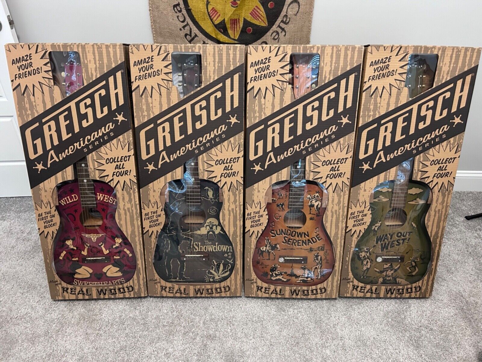 Gretsch Americana Acoustic Guitar Complete Set of 4
