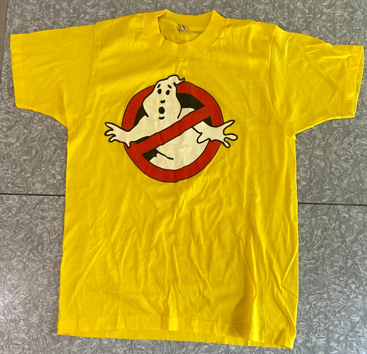 Ghostbusters 80s Screen Stars 50/50 Single Stitch Yellow Shirt L True Vintage