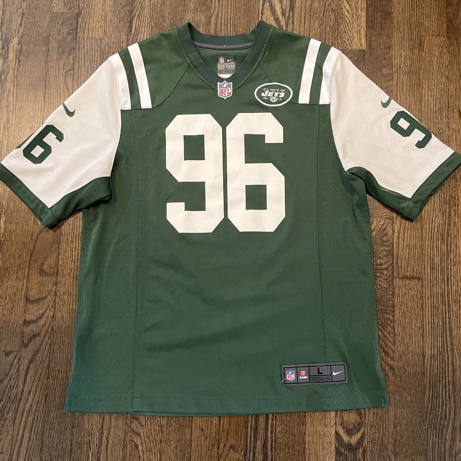 New York Jets Jersey Mens Large Wilkerson Green Nike