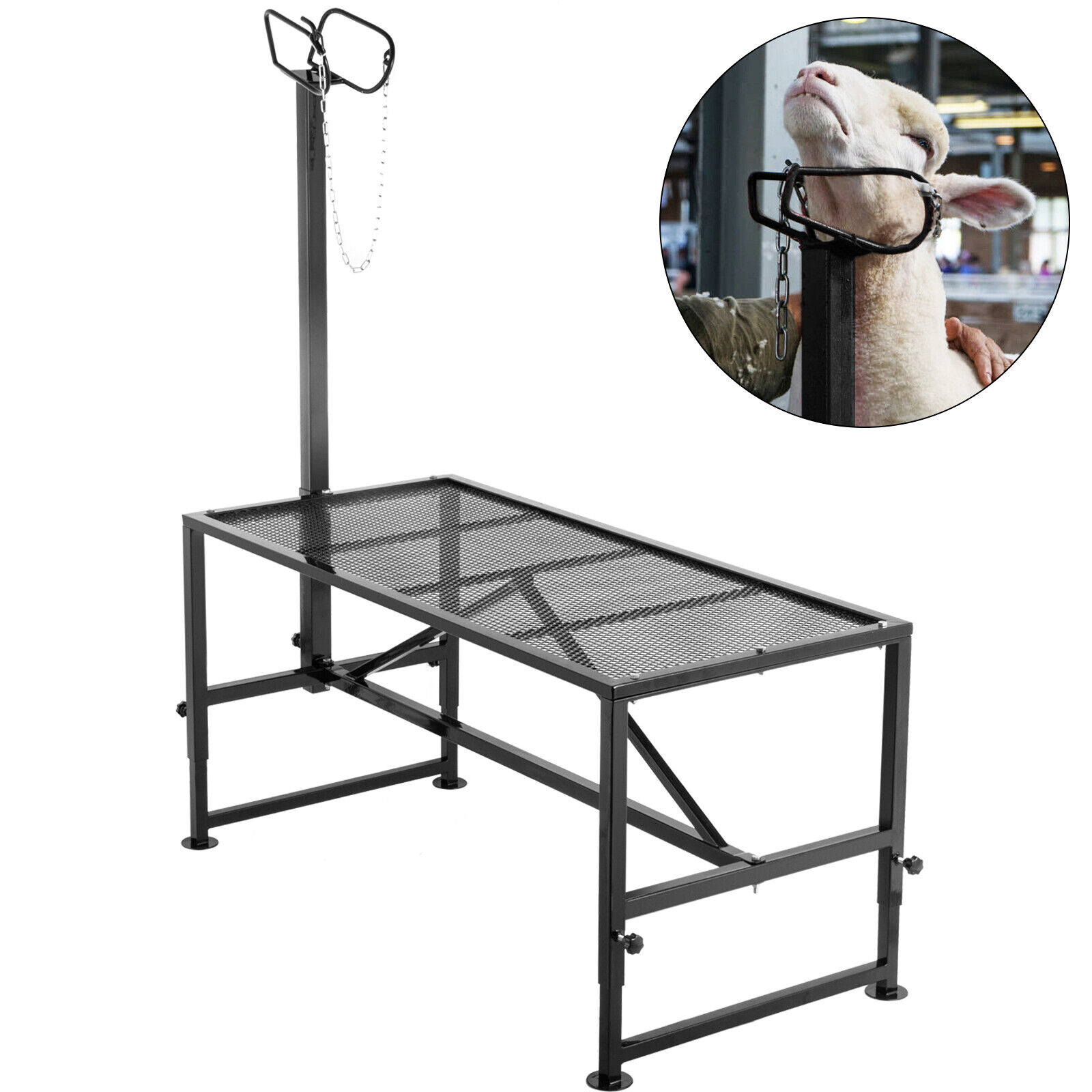 VEVOR Livestock Stand, Trimming Stand 51x23“ Livestock Trimming Stands for Goats