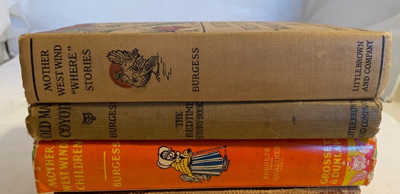 Thornton Burgess Lot of 3 Antique Hard Cover Books Titles in photos and desc.