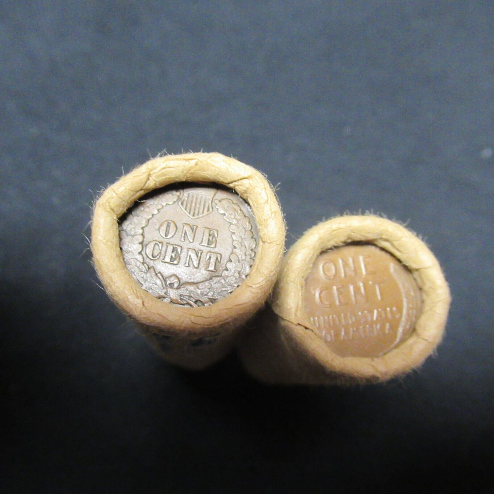 INDIAN HEAD WHEAT PENNY ROLL/LOT 1800\'S 1900\'S FROM OLD WYOMING BANK WRAP R-767