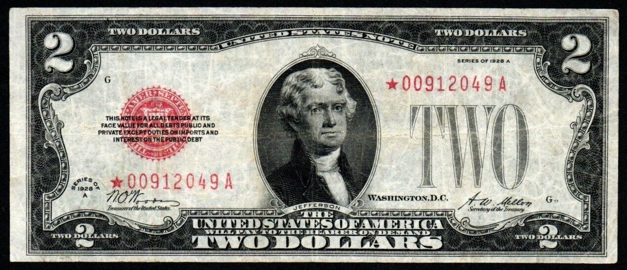 1928A $2 *RARE STAR* United States Legal Tender Star Note